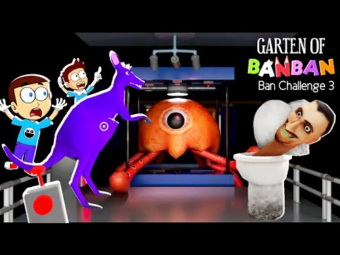BAN monster Life Challenge 3 - Garten of Banban 4 ? | Shiva and Kanzo Gameplay
