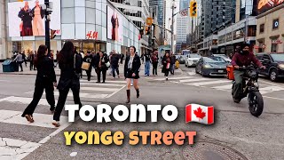 Download lagu Toronto 🇨🇦 Saturday Yonge Street Downtown Walking Tour Canada 4k mp3