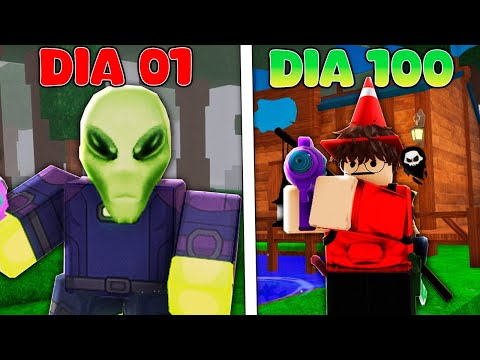 SOBREVIVI 100 DIAS COMO ALIEN NO 99 NOITES NA FLORESTA