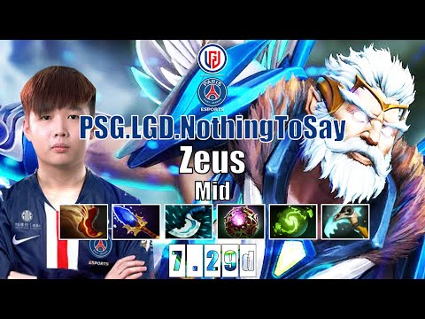 Zeus Mid | PSG.LGD.NothingToSay | WHEN 11K MMR PRO PLAYER PLAYS ZEUS | 7.29d Gameplay Highlights