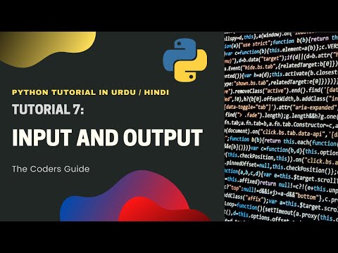 Input And Output In Python Tutorial7 Python Tutorial In Hindiurdu The Coders Guide