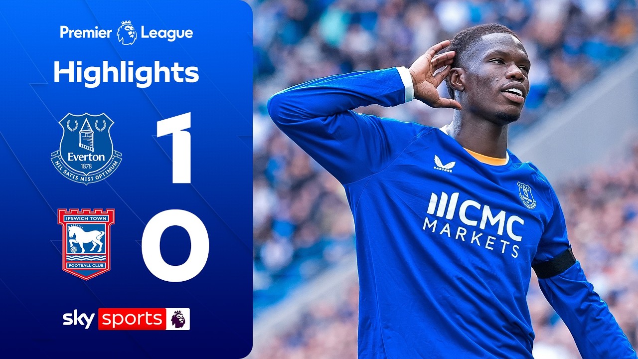 Barry gets Toffees win over 10-player Ipswich ⚡️ | Everton 1-0 Ipswich | Premier League Highlights