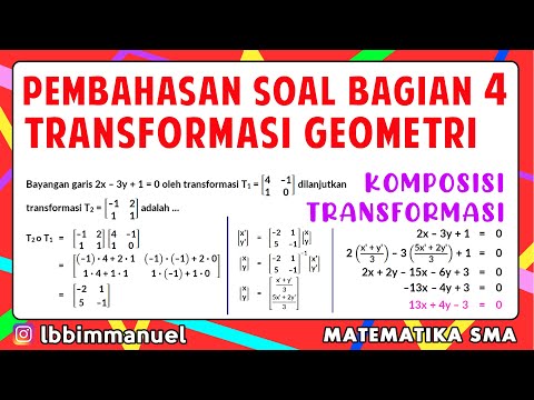 Soal Latihan Transformasi Geometri Bagian 4 - Matematika Lanjut Kelas 11 Kurikulum Merdeka