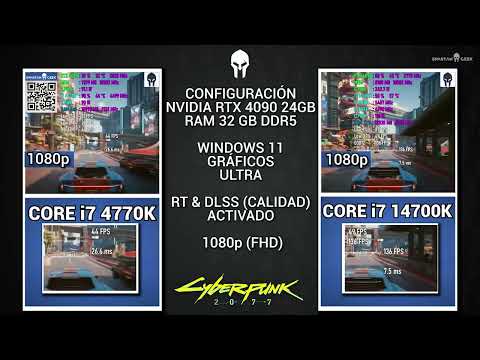 Intel Core i7 4770K VS Intel Core i7 14700K Pruebas Con Nvidia En 1080p