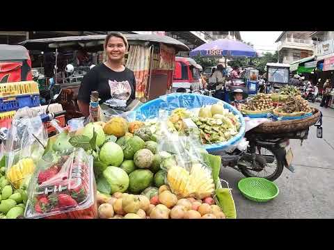Cambodia Food Market @Early Morning | Huge Seafood Market & Street Food IN Phnom Penh