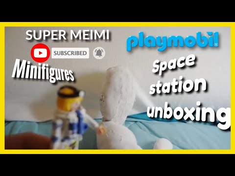 PLAYMOBIL 9487 SPACE STATION UNBOXING SUPER MEIMI PART 2 playmobil minifigures