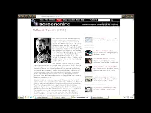 BT Archives: Interview with Martin Percy re: directing BFI Archive Interactive with Malcolm McDowell