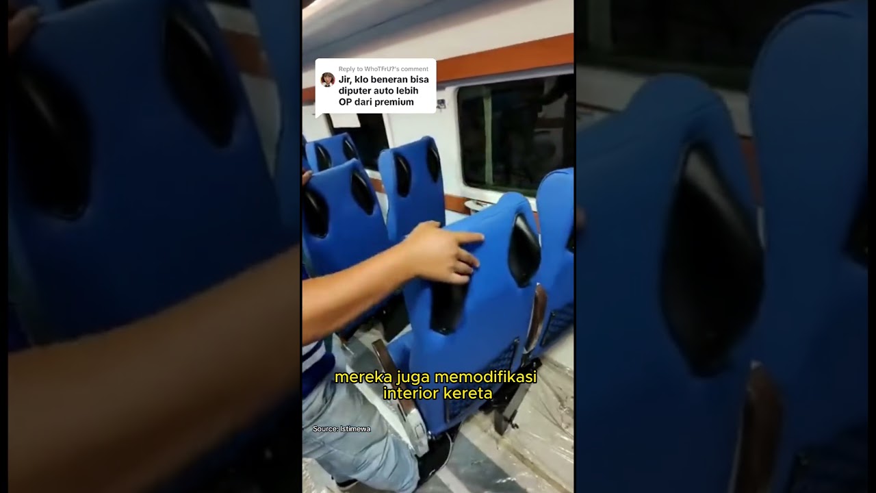 Kereta Ekonomi rasa VIP! Modifikasi Kursi kelas Ekonomi KAI