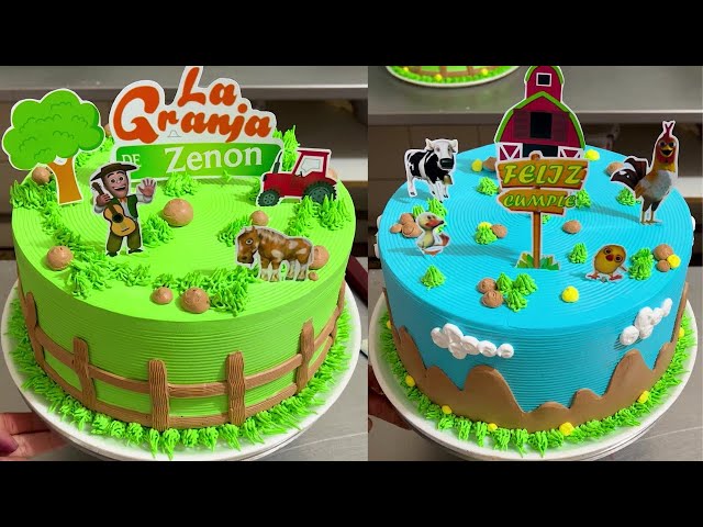 Vídeo relacionado con Decoración Tarta Temática Granja 10 Piezas - Cake Topper de Tractor, Vaca, Gallina, Casa y Árbol - Figuras de Silicona Reutilizables para Cumpleaños Infantil Niño o Niña