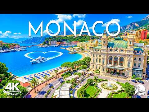 [4K] Monaco 🇲🇨 Monte Carlo Marina, Port Hercules & Mediterranean Coast Views
