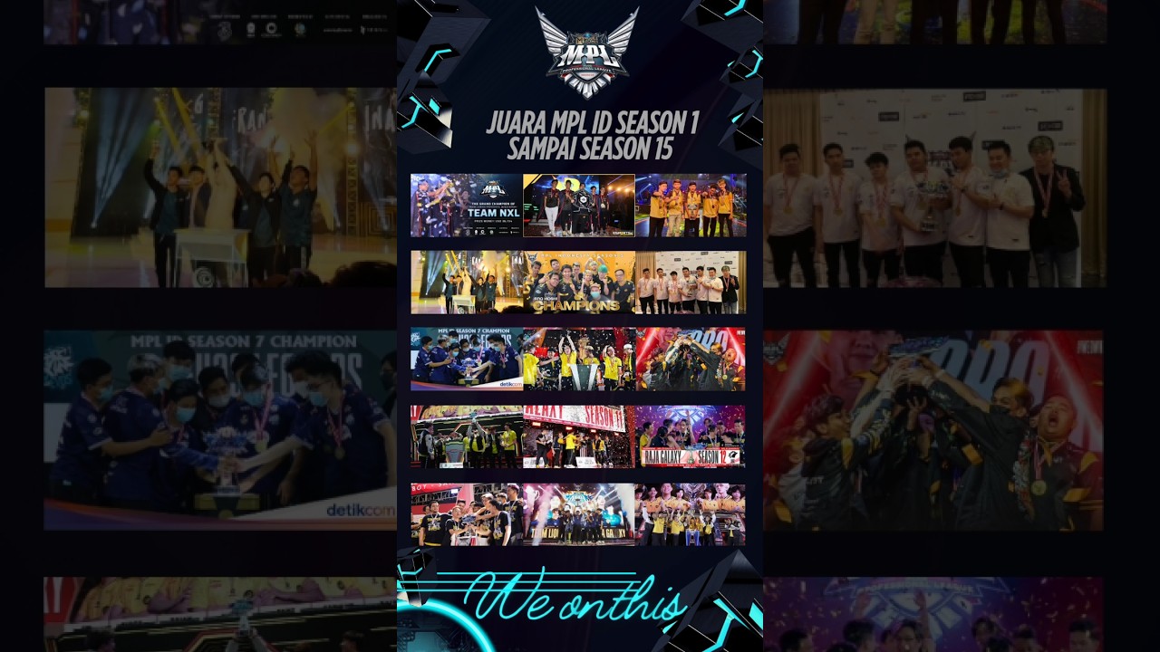 DAFTAR JUARA MPL ID SEASON 1 SAMPAI SEASON 15 I RRQ HOSHI I ONIC ESPORT