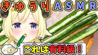 きゅうりで有料級のASMRするわため【角巻わため/ホロライブ切り抜き】