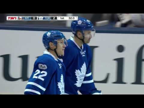Nazem Kadri 21st Goal of the Season! 2/14/2017 (New York Islanders vs Toronto Maple Leafs)