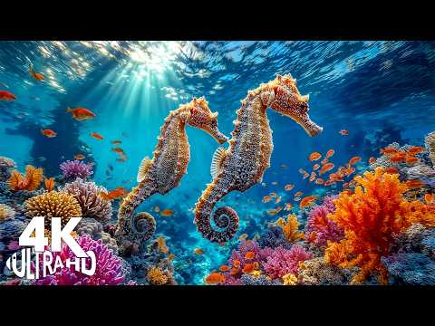 4K Marine Life Wonders | Discover Beautiful Sea Creatures & Tranquil Relaxation Music for Sleep