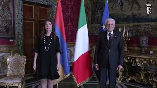 Посол Цовинар Амбарцумян вручила верительные грамоты Президенту Итальянской Республики