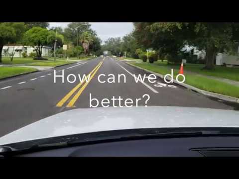 Bike Hazard on newly paved 30th AV - Poor Drainage, Standing Water. St. Petersburg, FL