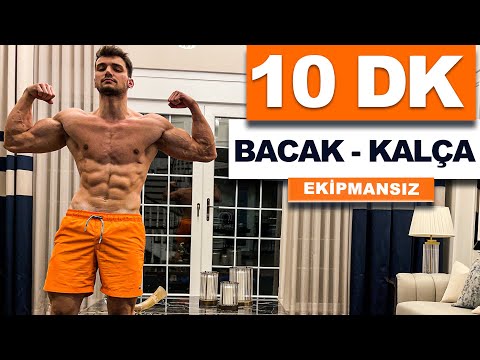 10 DK Bacak ve Kalça Antrenmanı // Ekipmansız Bacak Hareketleri | velikaans