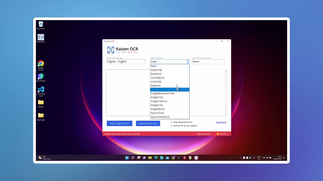 Kaizen OCR demo video