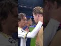 Kevin De Bruyne asked Luka Modric for his shirt at full-time 🤝👀