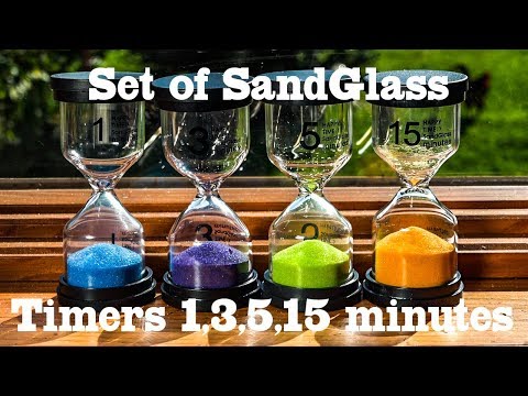 SandGlass Minute Timers set of four PRODUCT REVIEW 1, 3, 5, 15 minutes