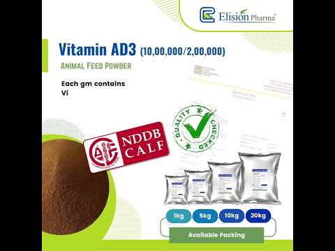 Vitamin ad3 animal feed powder, packaging type: pp bag, pack...