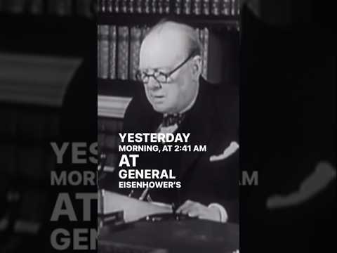 Winston’s Churchill’s iconic victory speech on May 8, 1945, announcing Germany’s surrender.  VE Day.