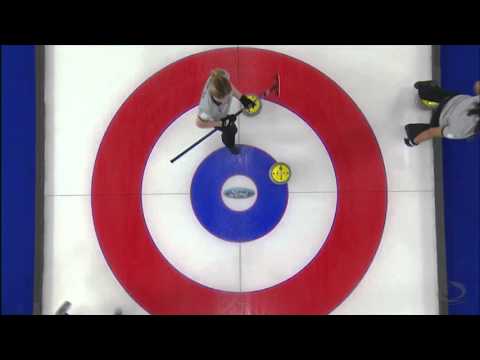 Curling. WC. Ladies. RUS - DEN. End 9. Last stone of Anna Sidorova