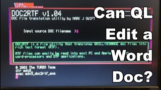 An 80's Computer "Word Processing" Like It's 2021 - a Sinclair QL Contingency Plan