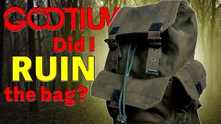 I Might Have RUINED This Bag! | Waxing a Gootium Canvas Rucksack
