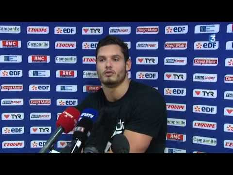 Première conférence de presse de Florent Manaudou à Limoges