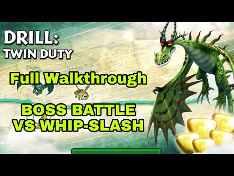 Boss Battle VS Hookfire | DRILL:TWIN DUTY Full Walkthrough - New Gauntlet - Dragons:Rise of Berk