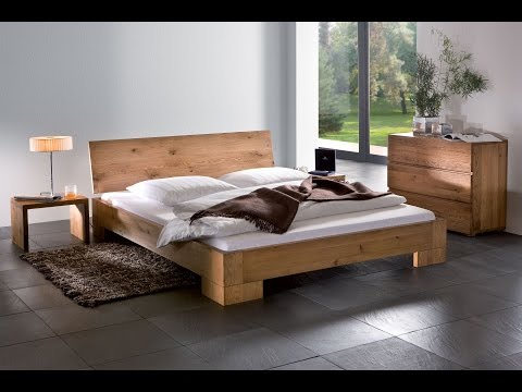 Oak wooden bed frames design