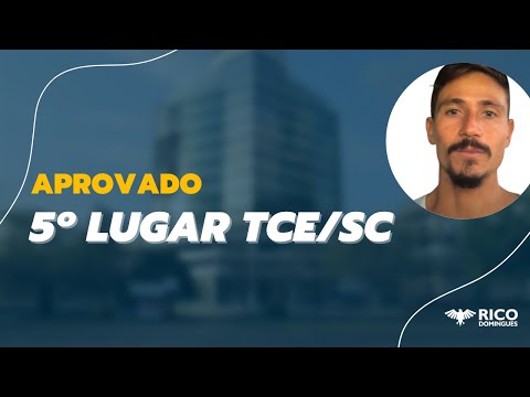 Inspire-se com o aprovado em 5° lugar no concurso TCE/SC - Alexandre