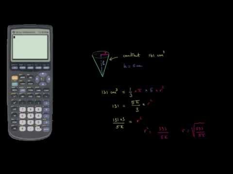 Volume d'un cône