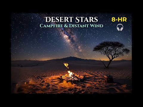 ✨🔥 Desert Night Stars Ambience - 8 Hours of Nature