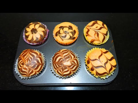 Perfect vanilla cupcakes II How to make chocolate swirl cupcakes II marble cupcake recipe