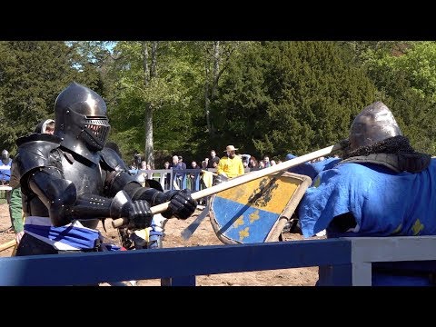 FRANCE V FINLAND in 10 v 10 Medieval Combat during 2018 IMCF battles at Scone Palace