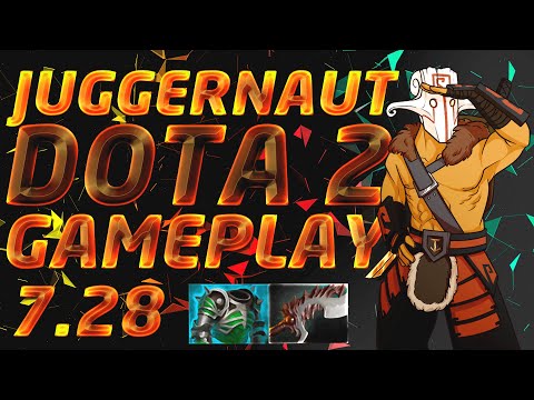Juggernaut dota 2 gameplay 7.28 | safelane 2k mmr