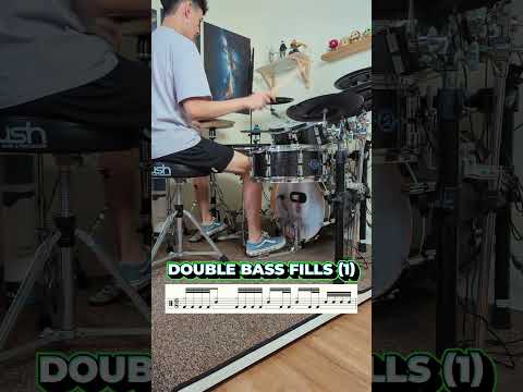 Cool Double Bass Fills 1 - Drum Lesson