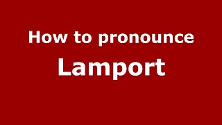 How to pronounce Lamport