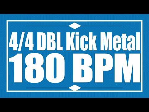 180 BPM - Double Kick METAL - 4/4 Drum Track - Metronome - Drum Beat