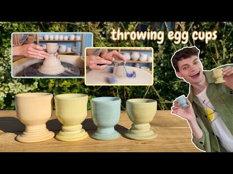 How To Throw Egg Cups //  goblet shaped // pottery Easter project