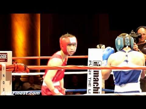China Qing Hu vs USA Eric Flores at Empires Collide Olympic Boxing Event in NY