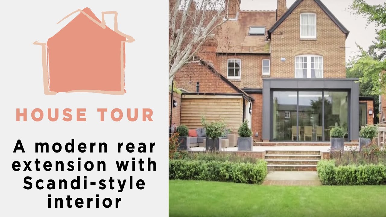 Modern rear extension with a Scandi-style interior - YouTube