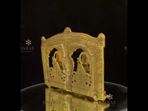 Gold Plated Laxmi Ganesh Rectangle Frame