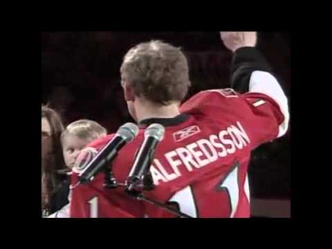 Daniel Alfredsson 1000th game ceremony