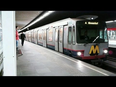 RET Metro 3*Type T op Lijn A - Vertrek Beurs richting Binnenhof