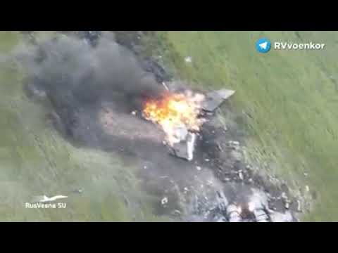 Russian Air Defense Forces shot down a Ukrainian MiG-29 fighter jet.