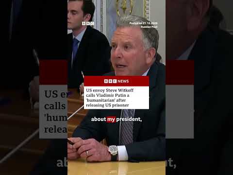 US envoy Steve Witkoff calls Vladimir Putin a 'humanitarian' after releasing US prisoner. #BBCNews
