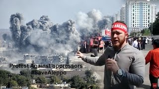 Evils oppressors stop Aleppo genocide. (Protest in Malaysia)